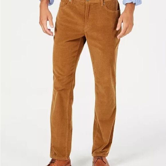 Club Room Men's pants Stretch Corduroy Pants Brown, men jeans 34W/30L - Picture 3 of 7